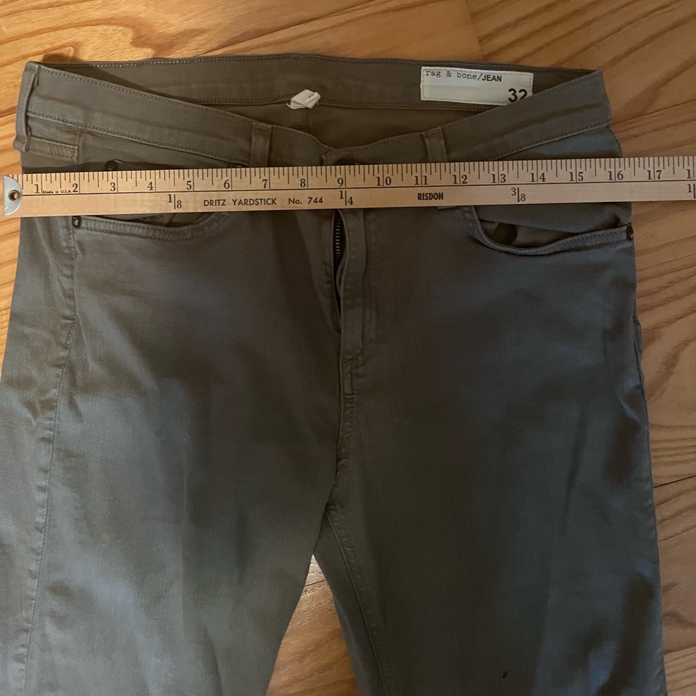 Rag and Bone Olive Green Skinny Jeans